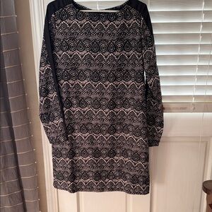 Elegant Black and Cream print  Dress